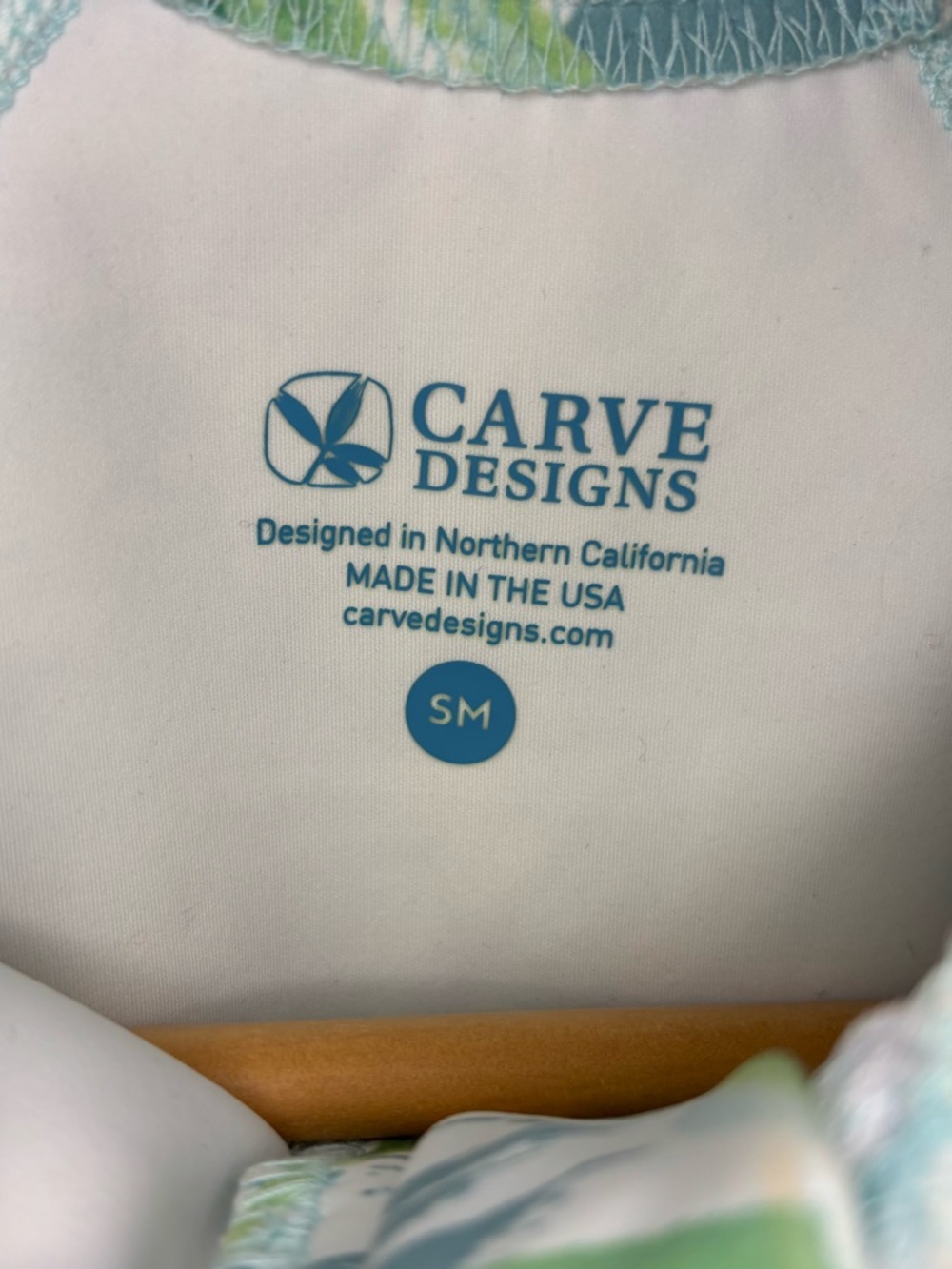 🌺Carve Designs One-Piece Rash Guard Swimsuit - White Palm🌴 - Picture 2 of 16